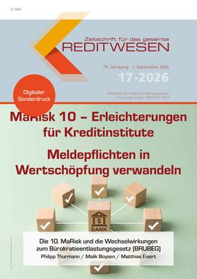 Die 10. MaRisk und die Wechselwirkungen zum Bürokratieentlastungsgesetz (BRUBEG)