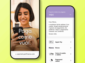 Screenshot mit digitalen Inkasso-Services auf italienisch